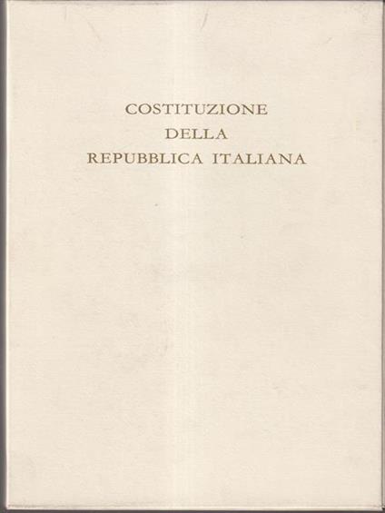   Costituzione Della Repubblica Italiana - copertina