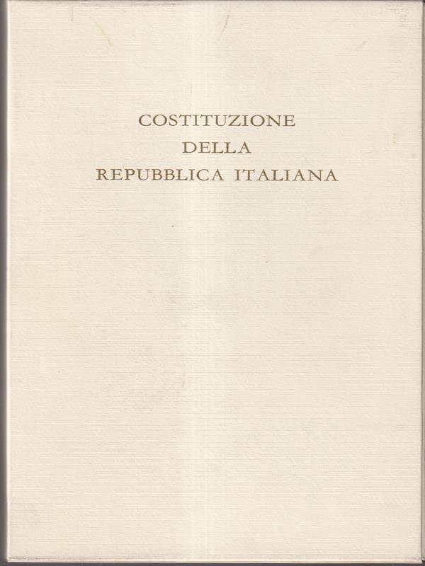   Costituzione Della Repubblica Italiana