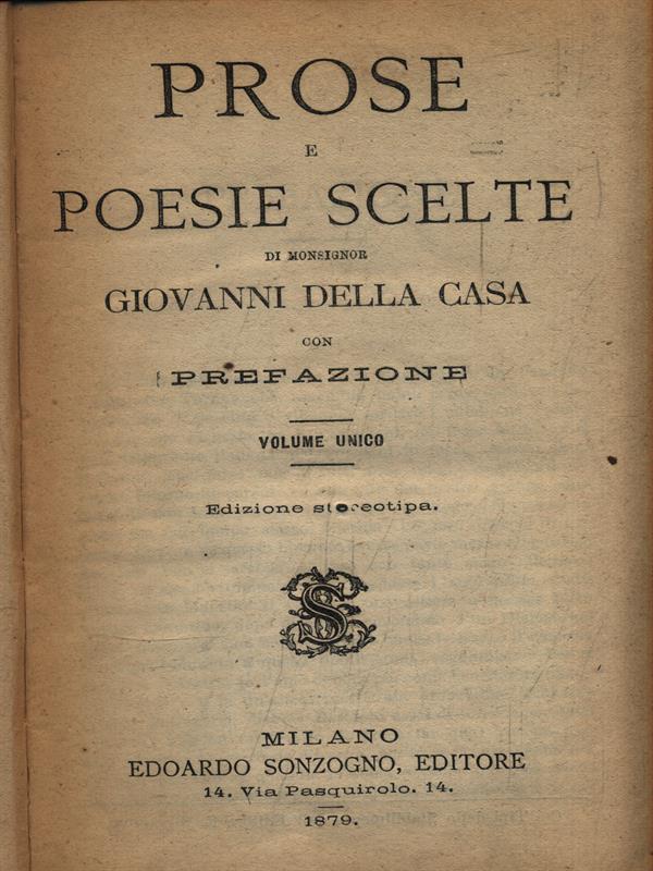   Prose e poesie scelte
