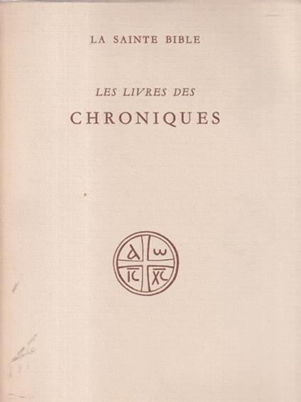 Les livres des Chroniques - Henri Cazelles - copertina