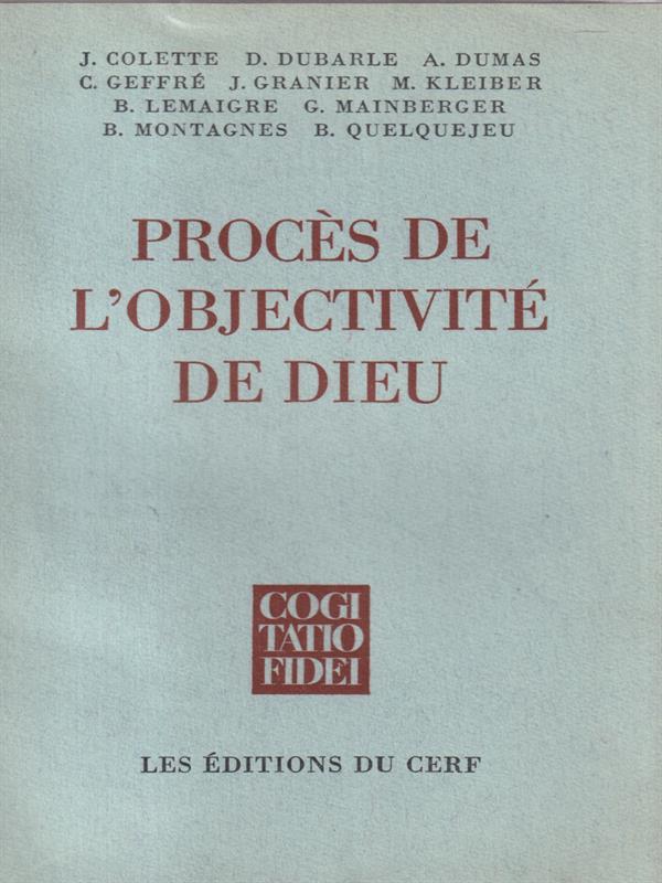 Proces de l'objectivitè de dieu