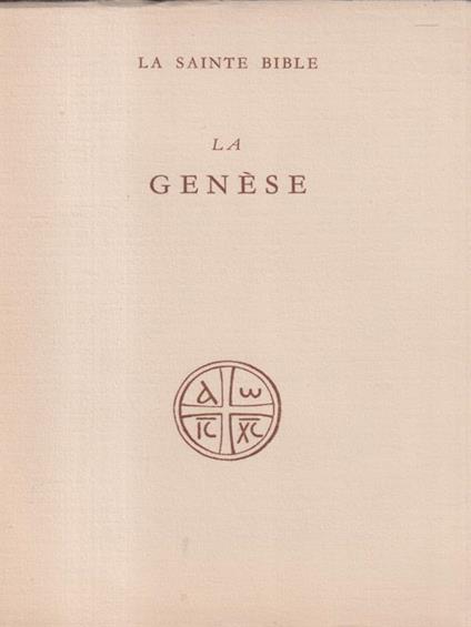 La Genese - R. De Vaux - copertina