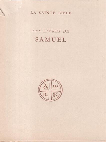 Les livres de Samuel - R. De Vaux - copertina