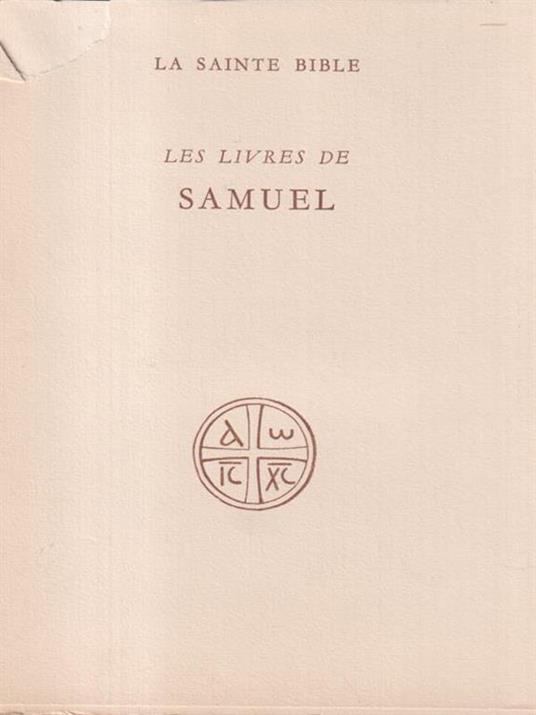Les livres de Samuel - R. De Vaux - copertina