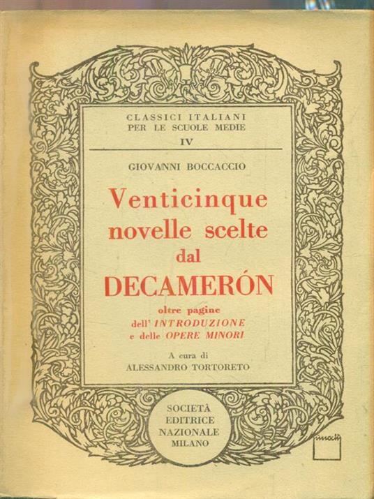 Venticinque novelle scelte dal decameron - Giovanni Boccaccio - copertina