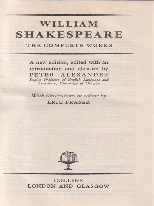 William Shakespeare. The complete works - copertina