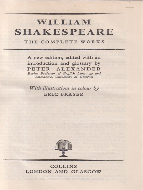 William Shakespeare. The complete works