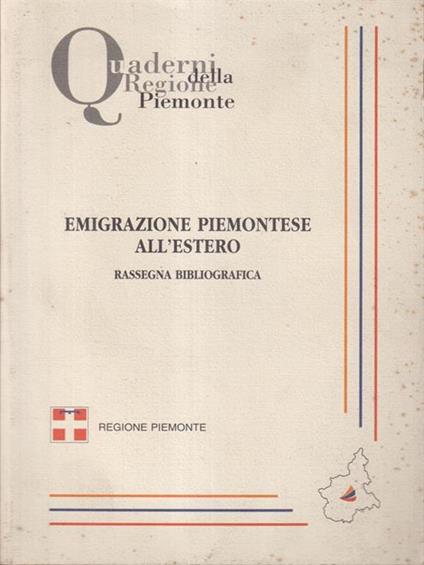   Emigrazione piemontese all'estero - copertina