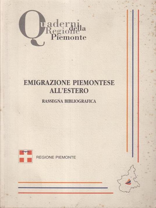   Emigrazione piemontese all'estero - copertina