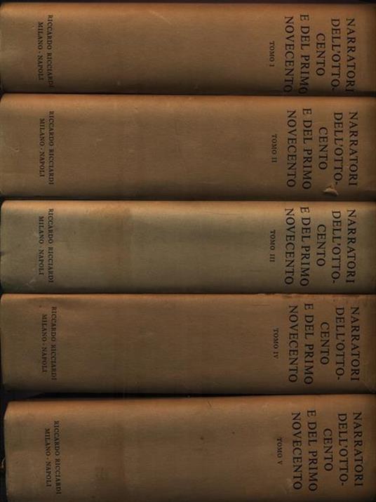   Narratori dell'Ottocento e del Primo Novencento. 5 Volumi - Aldo Borlenghi - copertina