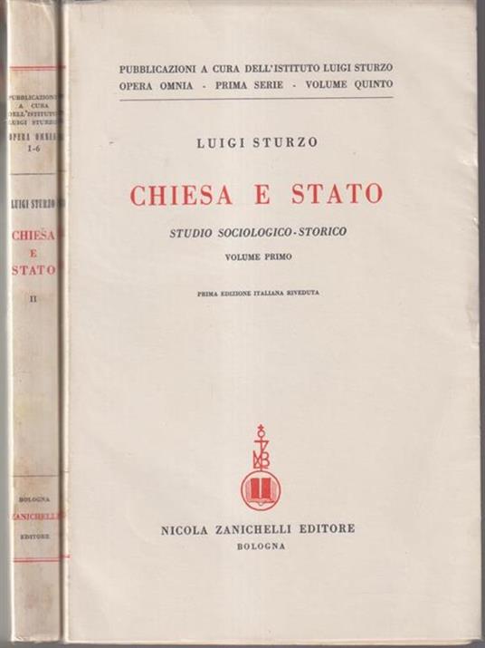   Chiesa e stato 2vv - Luigi Sturzo - copertina