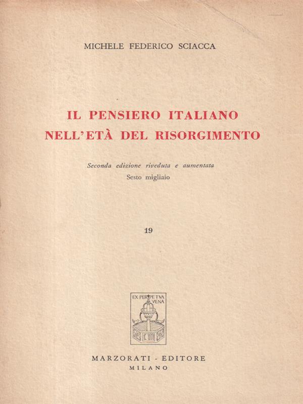 Il pensiero italiano nell'età del Risorgimento