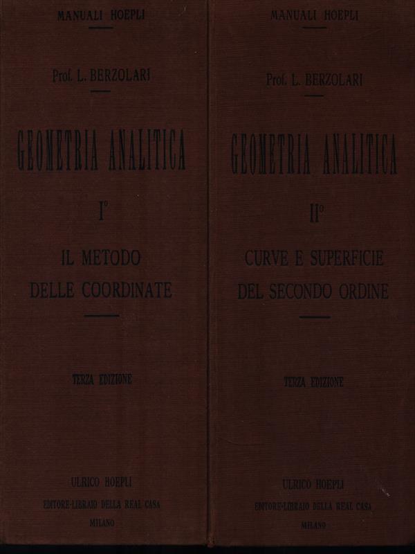   Geometria analitica. 2 Volumi