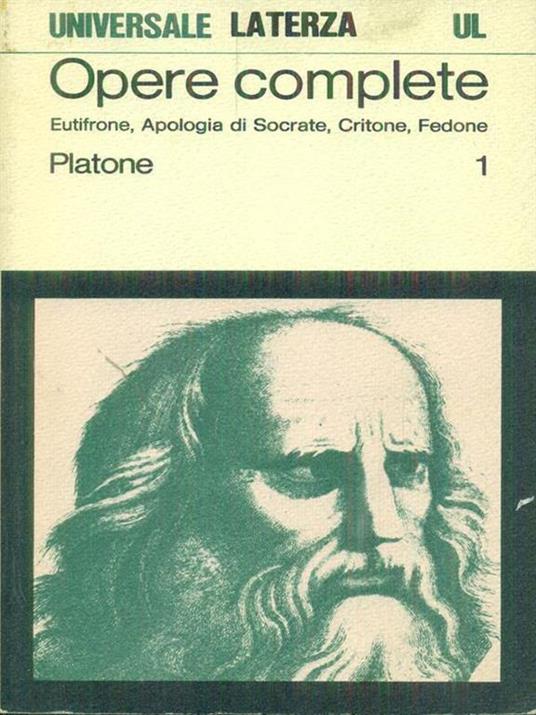 Opere complete 1 - Platone - copertina