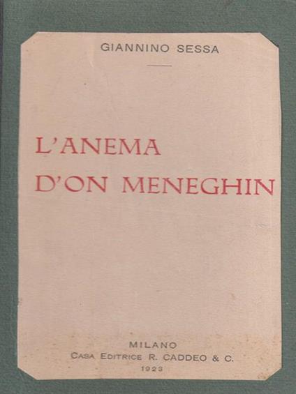 L' anema d'on Meneghin - Giannino Sessa - copertina