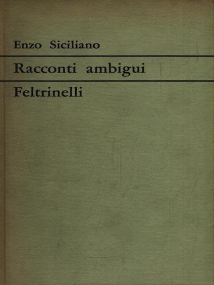   Racconti ambigui - Enzo Siciliano - copertina