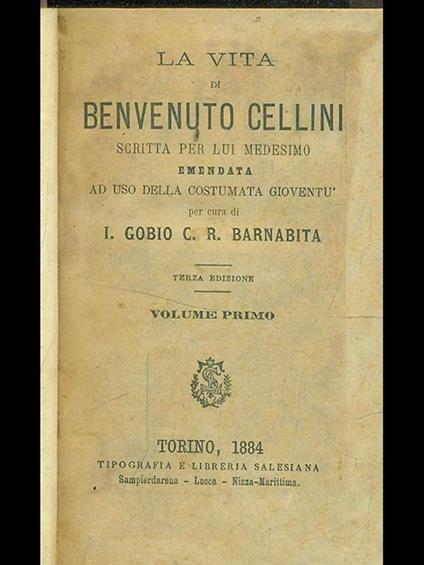 La  vita di Benvenuto Cellini - copertina