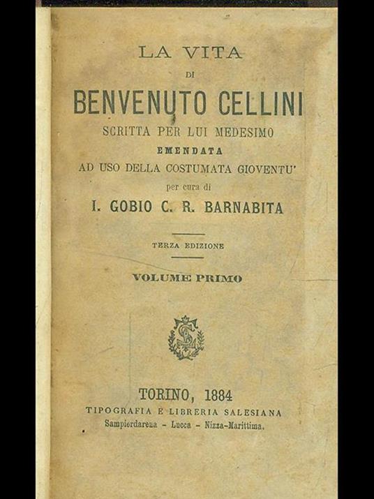 La  vita di Benvenuto Cellini - copertina