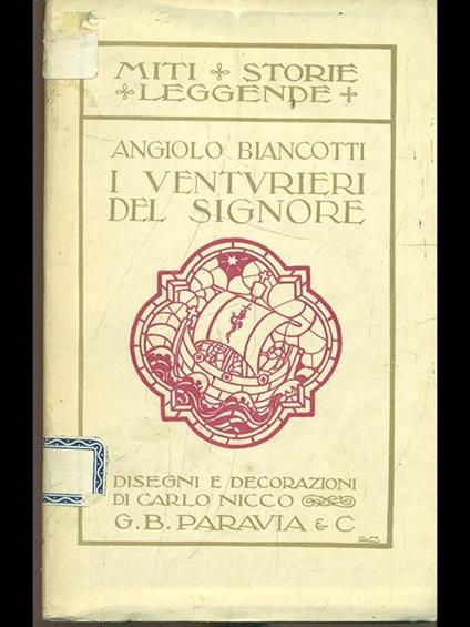 I venturieri del signore - Angiolo Biancotti - copertina