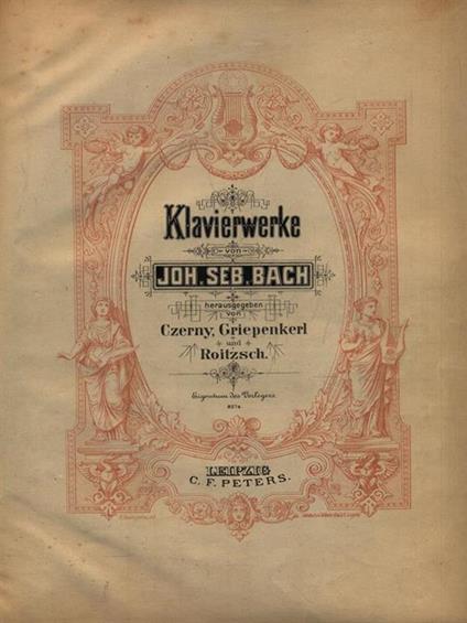   Kavierwerke - Sechs Sonaten fur klavier allein  - Johann Sebastian Bach - copertina