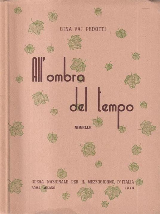   All'ombra del tempo - Gina Vaj Pedotti - copertina