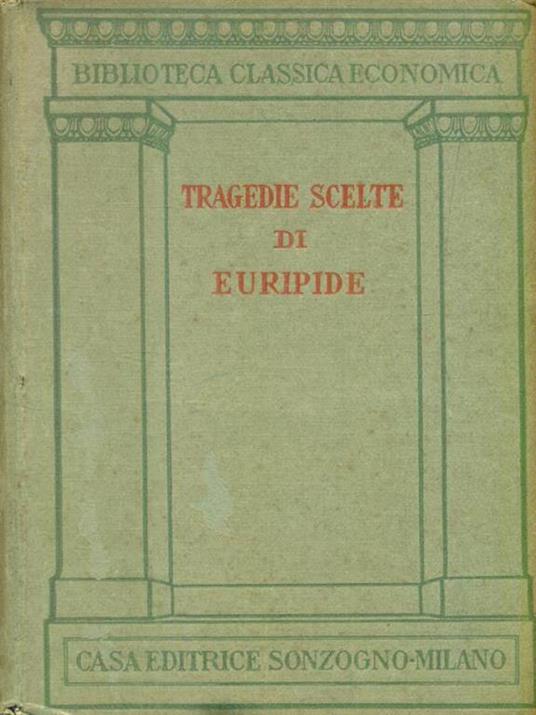   Tragedie scelte - Euripide - copertina