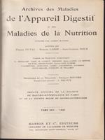   Archives des maladies de l'appareil digestif et de la nutrition 1938 2vv