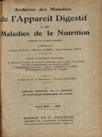   Archives des maladies de l'appareil digestif et de la nutrition 1928