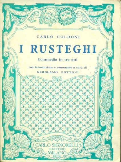 I  rusteghi - Carlo Goldoni - copertina