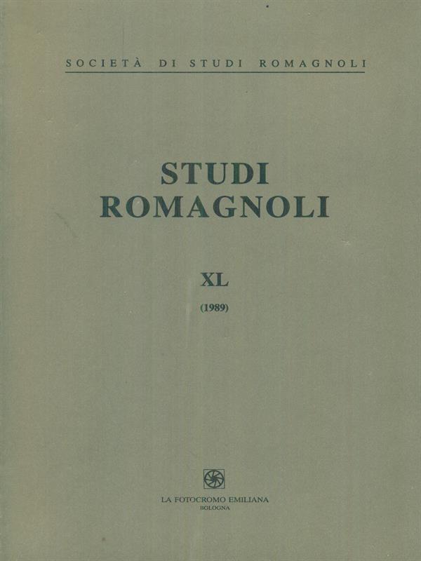   Studi romagnoli XL 1989
