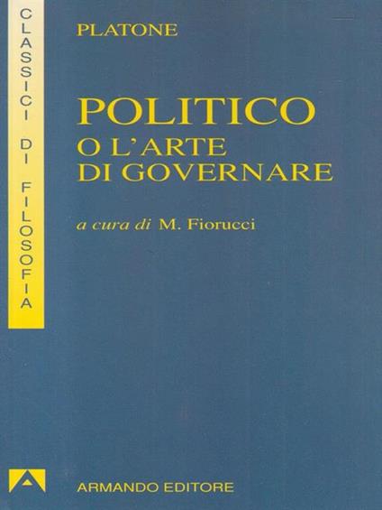   Politico o l'arte di governare - Platone - copertina