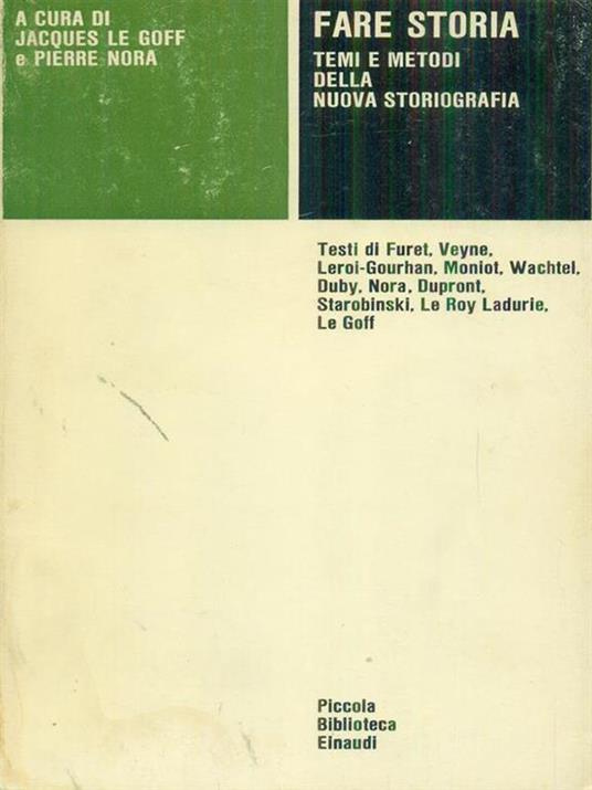   Fare storia - Jacques Le Goff - copertina