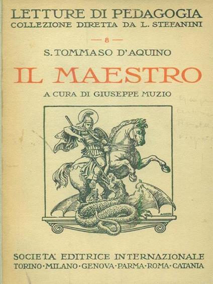 Il  maestro - Tommaso d'Aquino (san) - copertina