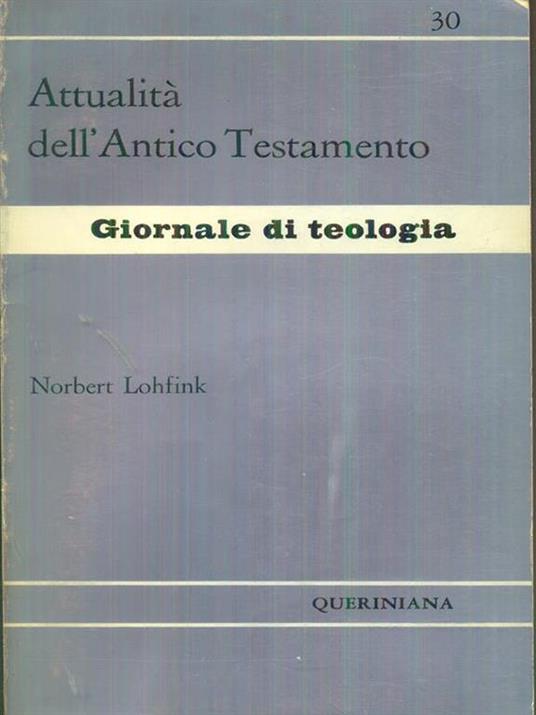  Attualità dell'Antico Testamento  - Norbert Lohfink - copertina
