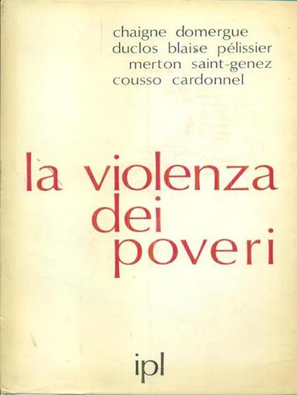 La  violenza dei poveri - copertina