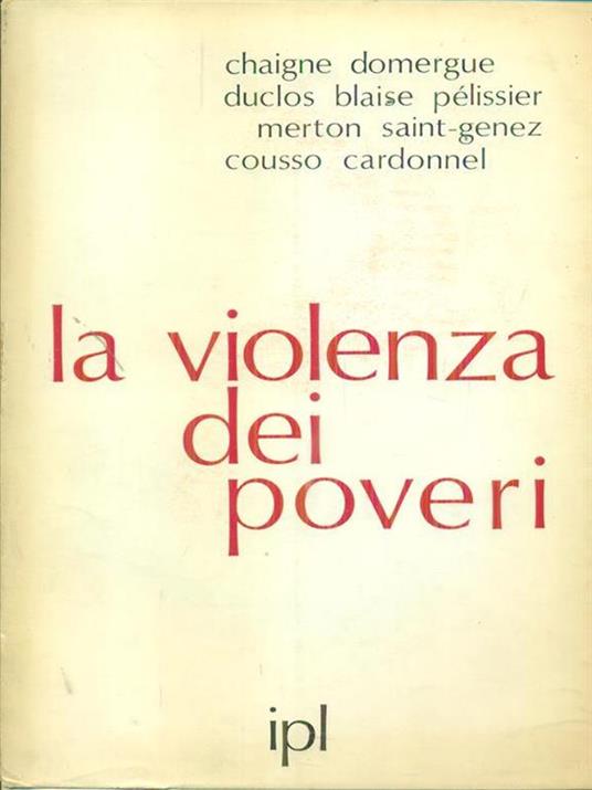 La  violenza dei poveri - copertina