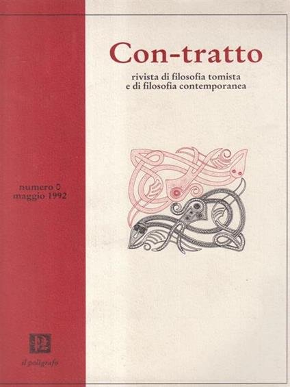 Con-tratto numero zero maggio 1992 - copertina