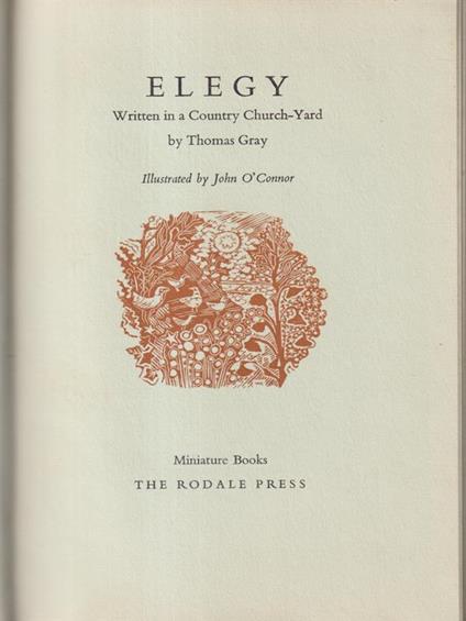 Elegy in a country church-yard - Thomas Gray - copertina