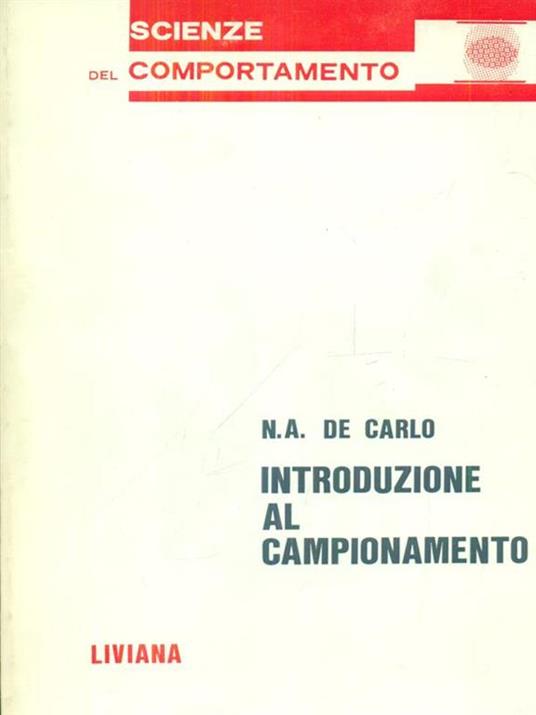 Introduzione al campionamento - Nicola A. De Carlo - copertina