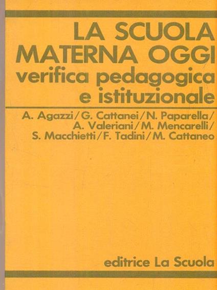 La scuola materna oggi - copertina