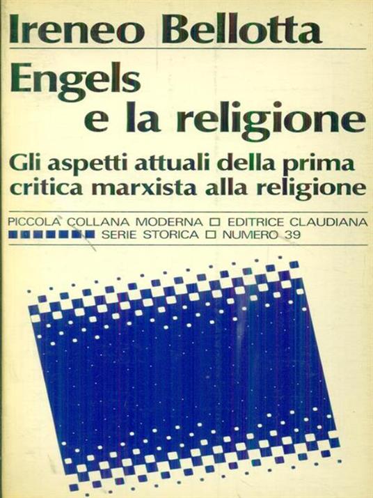 Engels e la religione - Ireneo Bellotta - copertina