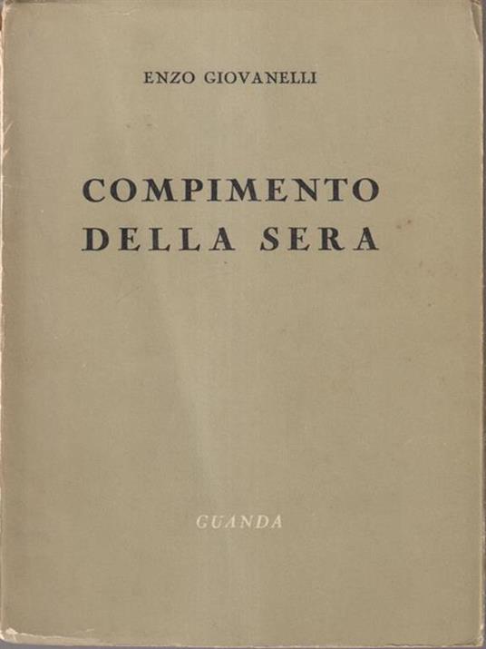 Compimento della sera - Enzo Giannelli - copertina