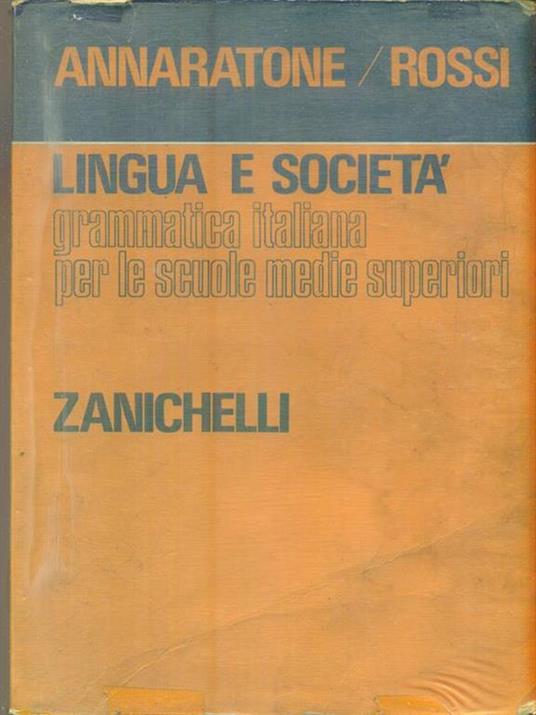 Lingua e società - Claudio Annaratone - copertina