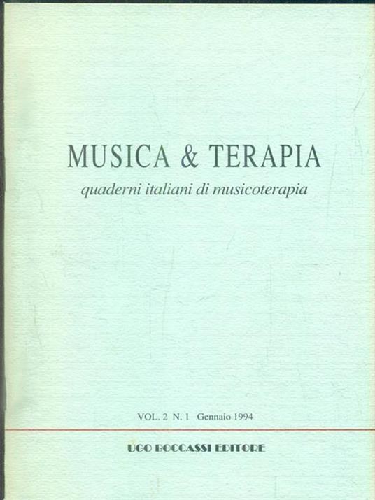 Musica & terapia. Vol 2 n. 1/gennaio 1994 - copertina