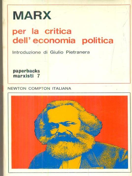 Per la critica dell'economia politica - Karl Marx - copertina