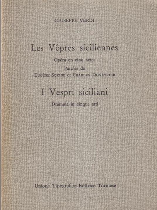 Les vepres siciliennes - Giuseppe Verdi - copertina