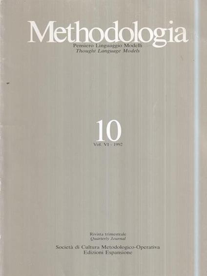 Methodologia 10 - Vol. VI/1992 - copertina