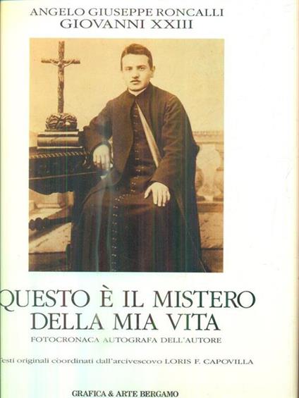 Questo è il mistero della mia vita. 3vv - Angelo Giovanni Roncalli - copertina