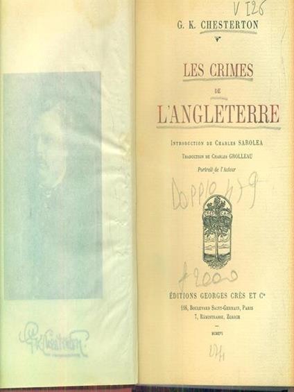Les crimes de l'angleterre - copertina