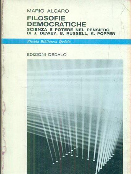 Filosofie democratiche - Mario Alcaro - copertina